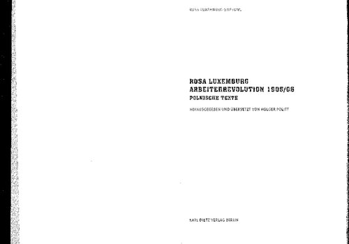 Arbeiterrevolution 1905/06. Polnische Texte.