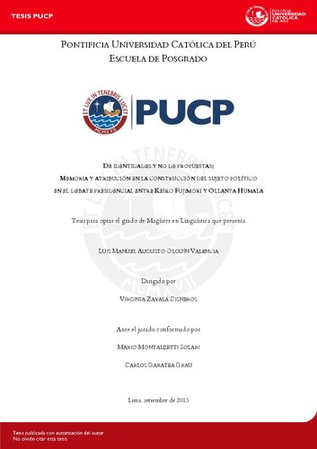 De identidades y no de propuestas: Memoria y atribución en la construcción del sujeto político en el debate presidencial entre Keiko Fujimori y Ollanta Humala