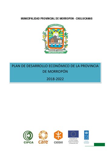 Plan de desarrollo económico de la provincia de Morropón (Piura) 2018-2022