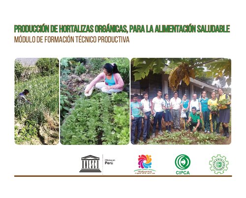 Producción de hortalizas orgánicas, para la alimentación saludable. Módulo de formación técnico productiva