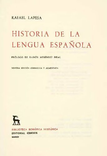 Historia de la lengua española