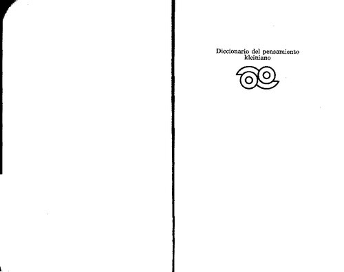Diccionario del Pensamiento Kleiniano