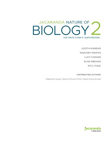 Jacaranda Nature of Biology 2: VCE Units 3 & 4