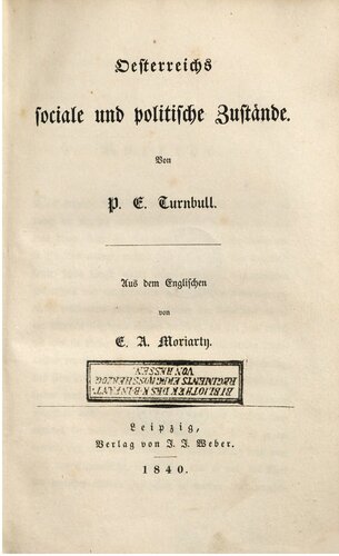 Österreichs soziale und politische Zustände