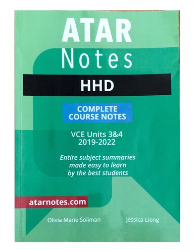VCE HHD Units 3&4 Complete Course Notes (2020+)