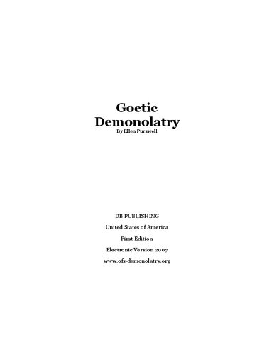 Goetic Demonolatry