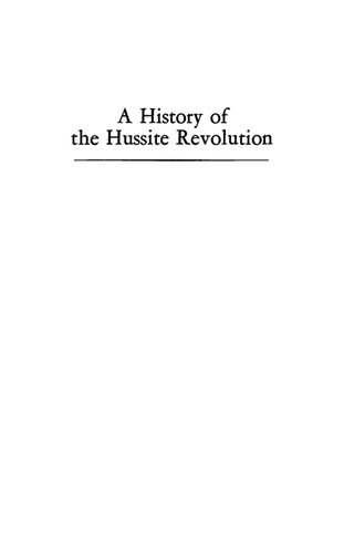 A History of the Hussite Revolution