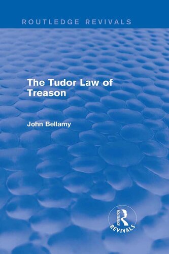 The Tudor Law of Treason (Routledge Revivals)