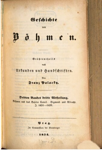 Böhmen und das Baseler Konzil. Sigmund und Albrecht. J. 1431-1439