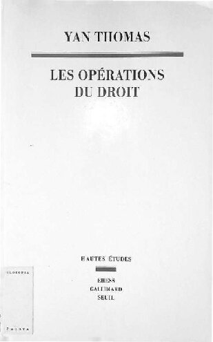 Les Opérations du droit