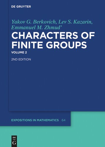 Characters of Finite Groups: Volume 2