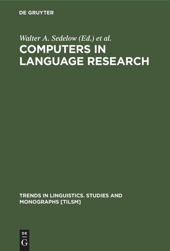 Computers in Language Research