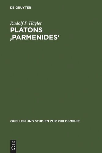 Platons 'Parmenides': Probleme der Interpretation