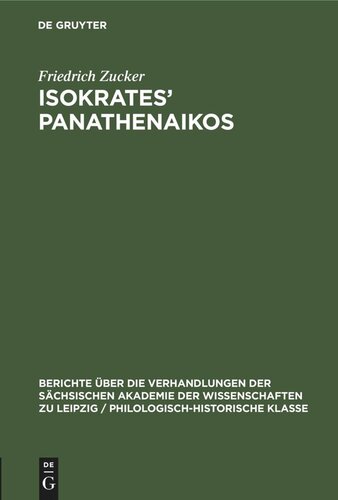 Isokrates’ Panathenaikos