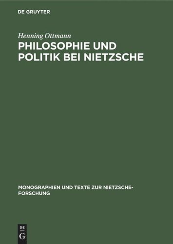 Philosophie und Politik bei Nietzsche