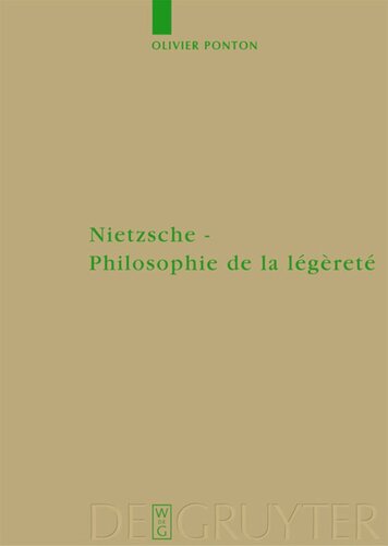 Nietzsche - Philosophie de la légèreté