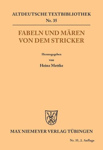 Fabeln und Mären von dem Stricker