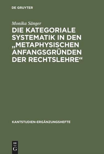 Die kategoriale Systematik in den 