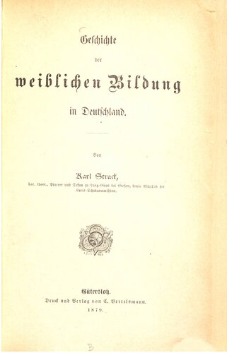 Geschichte der weiblichen Bildung