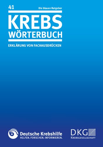Krebswörterbuch: Erklärung von Fachausdrücken