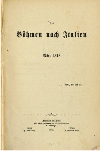Aus Böhmen nach Italien März 1848