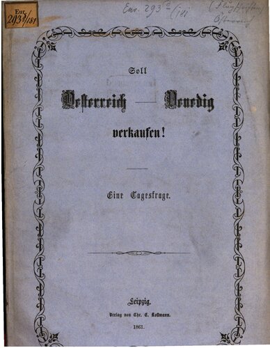 Soll Österreich - Venedig verkaufen! Eine Tagesfrage