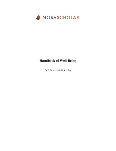 Handbook of well-being