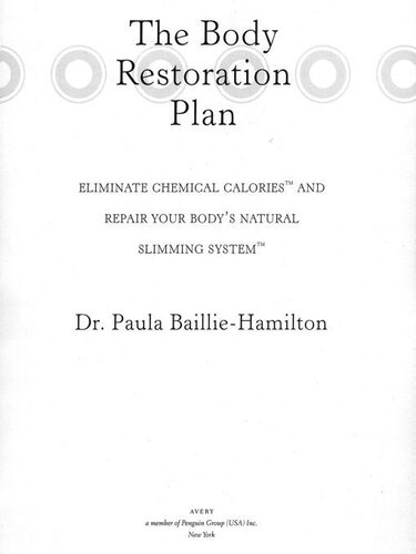 The Body Restoration Plan