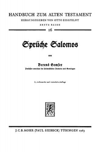 Sprüche Salomos