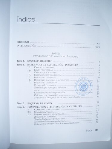 Valoración financiera