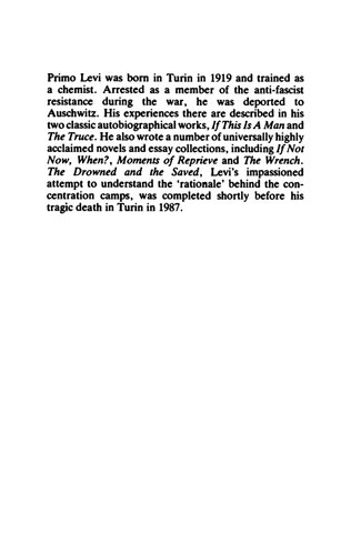 If This Is a Man and The Truce