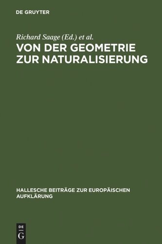 Von der Geometrie zur Naturalisierung: Utopisches Denken im 18. Jahrhundert zwischen literarischer Fiktion und frühneuzeitlicher Gartenkunst