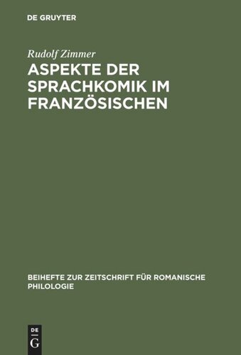 Aspekte der Sprachkomik im Französischen: Studien zur Sprache des Humoristen Alphonse Allais, 1854–1905