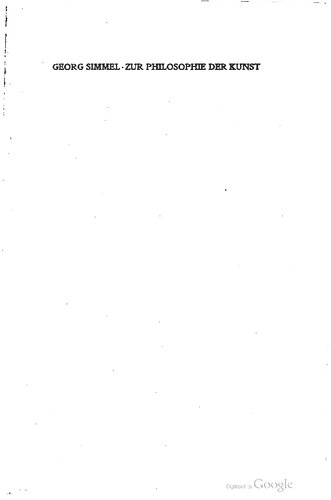 Zur Philosophie der Kunst. Philosophische und kunstphilosophische Aufsätze