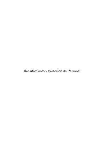 Reclutamiento y Selección de Personal
