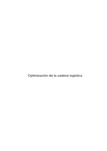 Optimización de la cadena logística