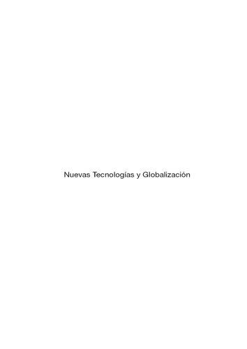 Nuevas Tecnologías y Globalización