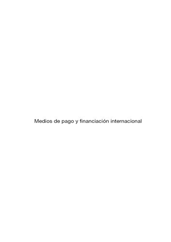Medios de pago y financiación internacional