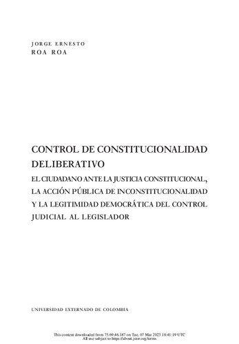 Control de constitucionalidad deliberativo