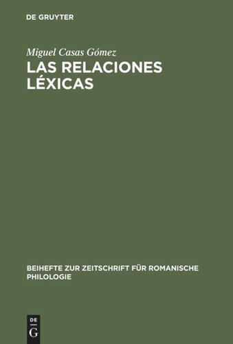Las relaciones léxicas