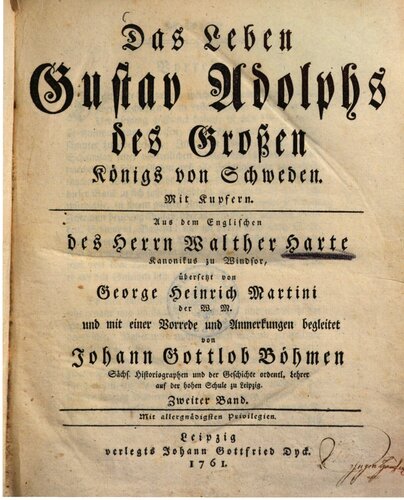 Das Leben Gustav Adolphs des Großen, Königs von Schweden