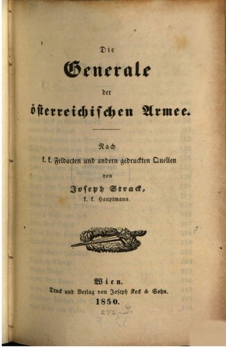 Generale der österreichischen Armee