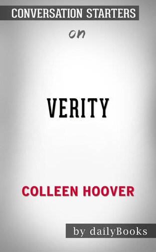 Verity--by Colleen Hoover | Conversation Starters