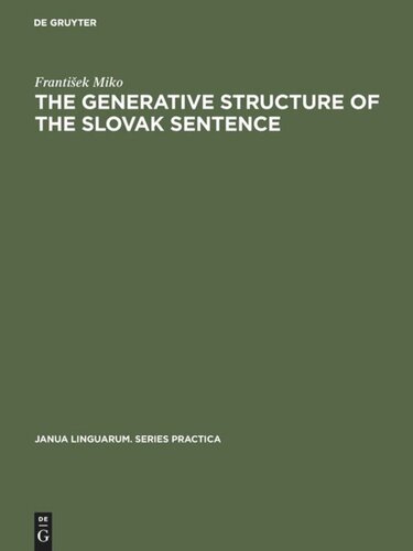 The generative structure of the Slovak sentence: Adverbials