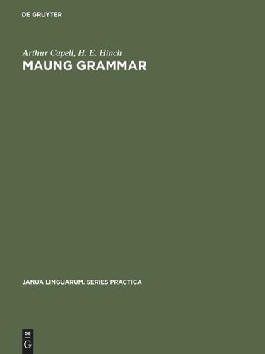 Maung grammar: Texts and vocabulary