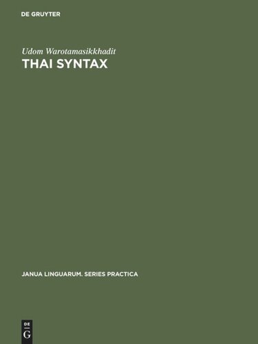 Thai Syntax: An Outline