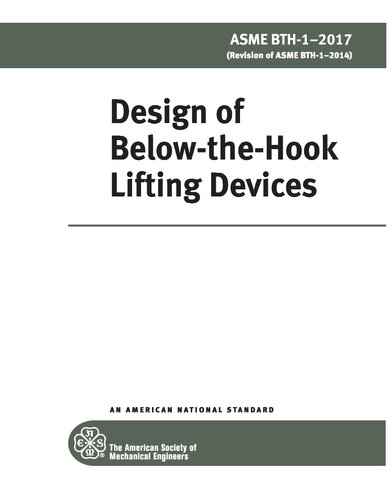 Design of Below-the-Hook Lifting Devices ASME BTH-1-2017