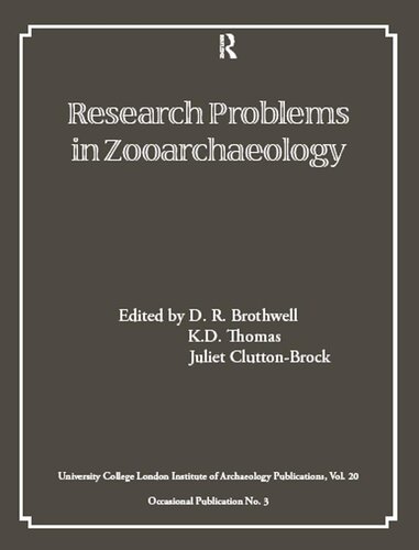 Research Problems in Zooarchaeology