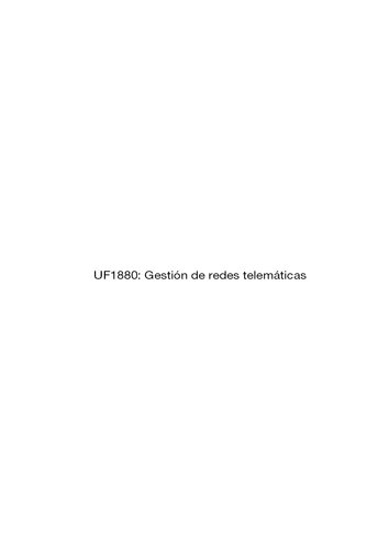 UF1880--Gestión de redes telemáticas