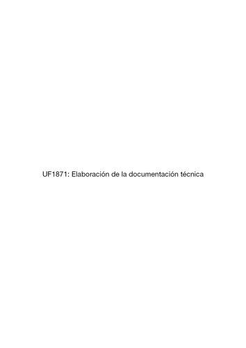 UF1871--Elaboración de la documentación Técnica